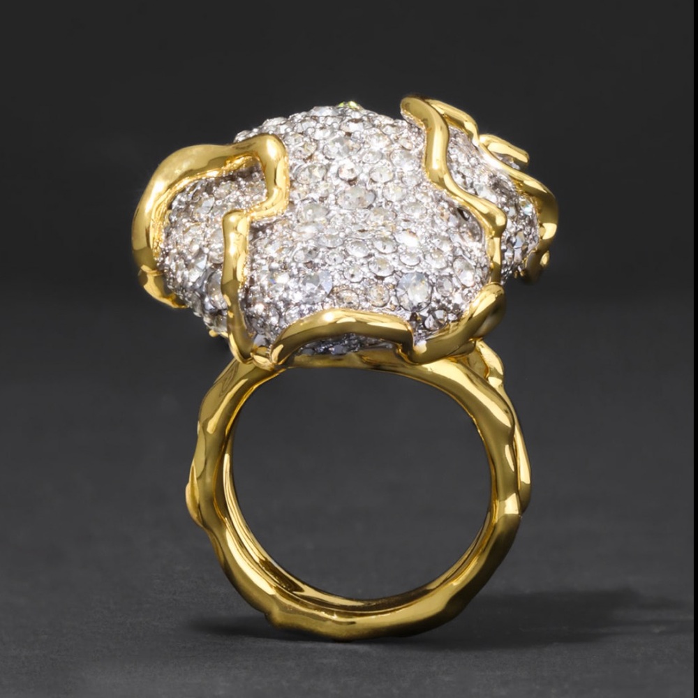 Alexis Bittar Gold and Silver Crystal Ring